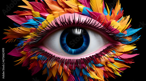 Stylized, imaginative eye with colorful decorations © Marcus Wallaby