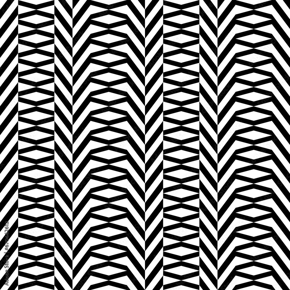 Zigzag lines. Jagged stripes. Seamless surface pattern design with knitting texture ornament. Repeated chevrons wallpaper. Herringbone motif. Digital paper for page fills, web designing, textile print
