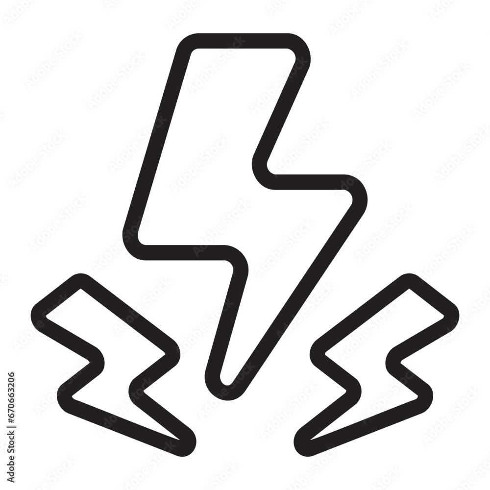 thunder line icon thunder line icon