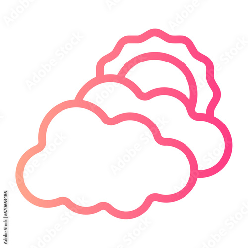 cloudy day gradient icon