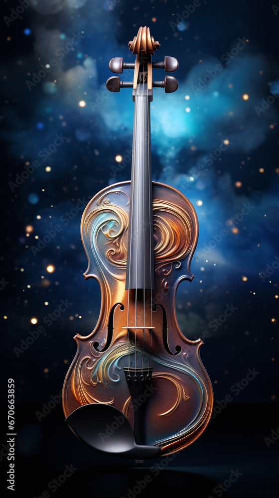 violin in the space