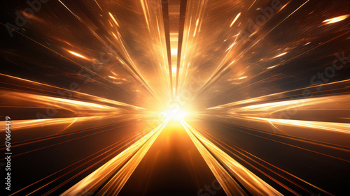 Silver and Gold Tunnel of Light