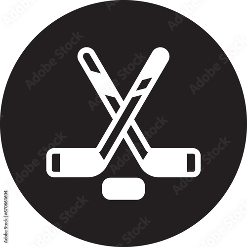ice hockey glyph icon