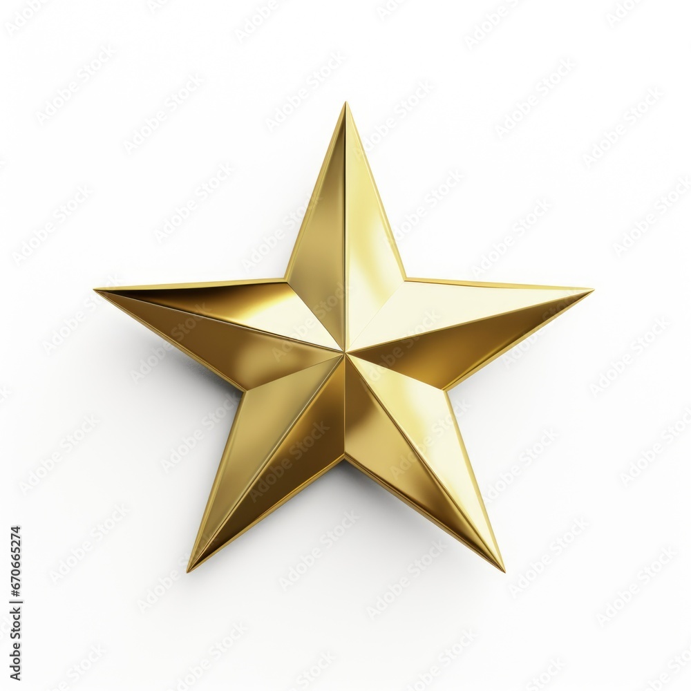 A gold star on a white background. A gold star on a white background.