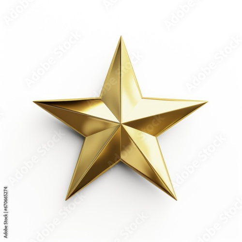 A gold star on a white background.