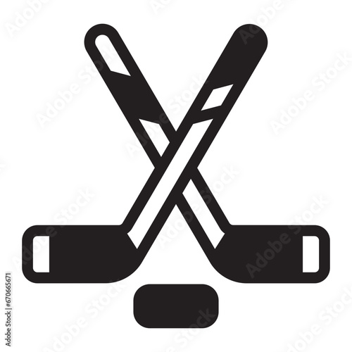 ice hockey glyph icon