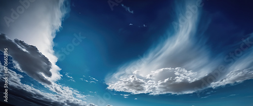 Heavenly Blue Sky with Fluffy Clouds, variety of cloud formations, sky and clouds, UHD Wallpaper, 16K Wallpaper, 16K UHD image, clear blue sky, UHD Backgrounds.
