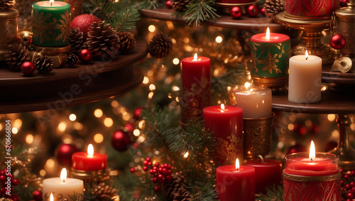 Enchanting Christmas Candle Elegance