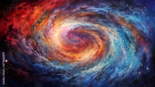 Spiral Galaxy Unfolding: A Cosmic Ballet of Light and Color