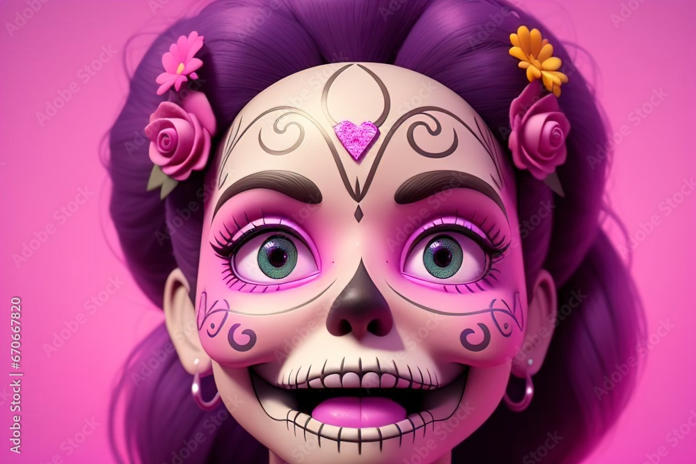 The Day of the Dead face art The Day of the Dead face art
