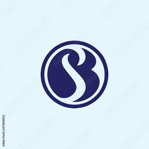 letters sc and sb logo design vector