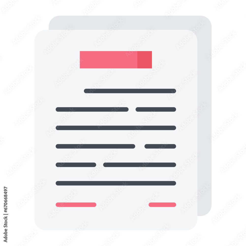 Contract Flat Icon Contract Flat Icon