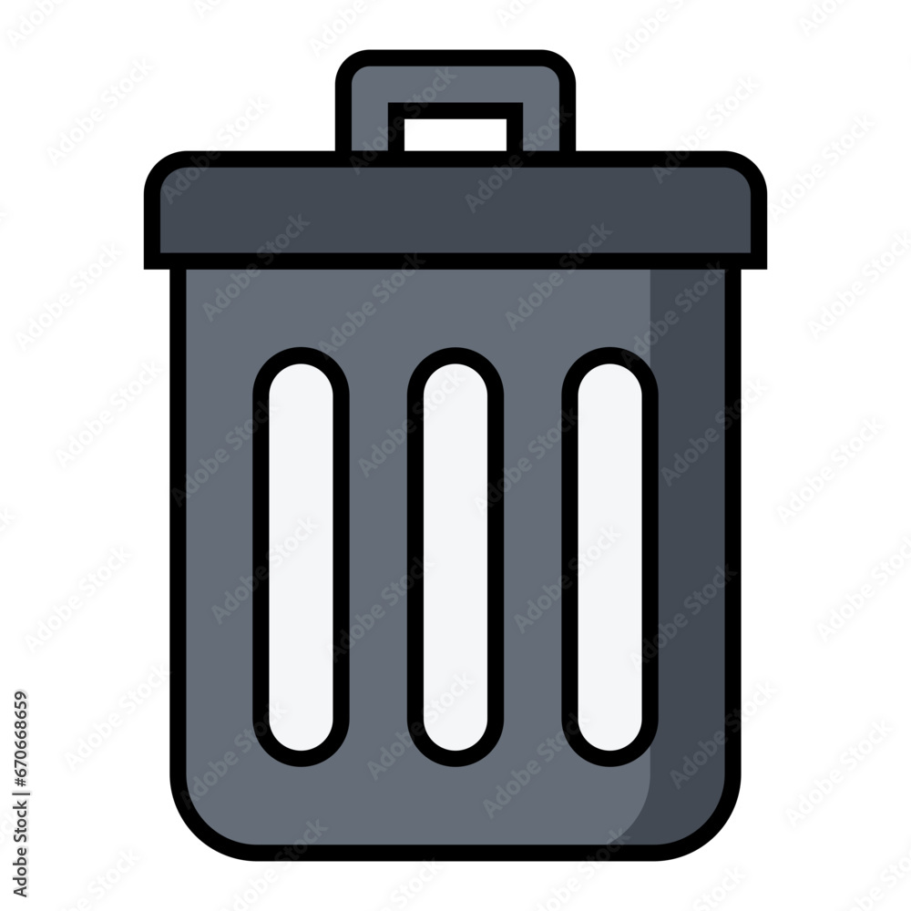 Garbage Line Color Icon Garbage Line Color Icon