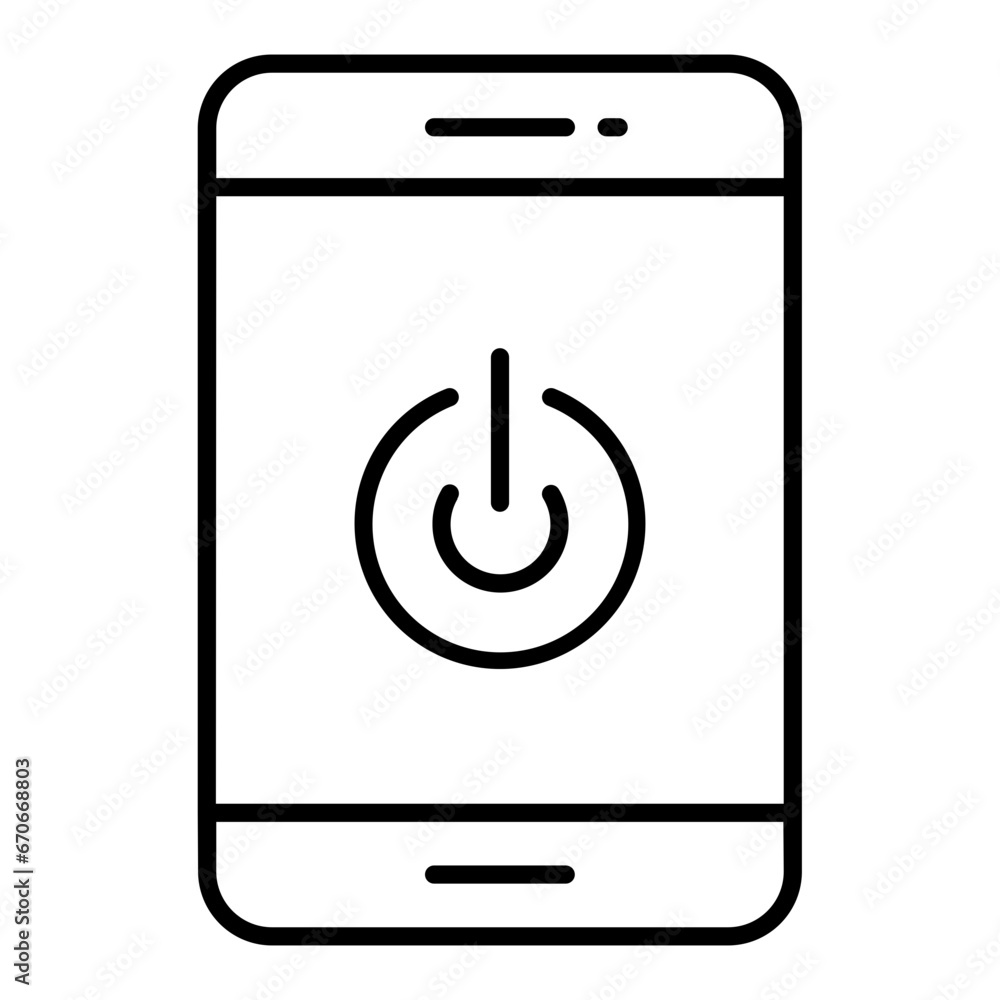Handphone Outline Icon Handphone Outline Icon