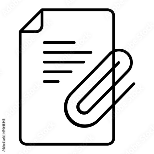 Paperclip Outline Icon