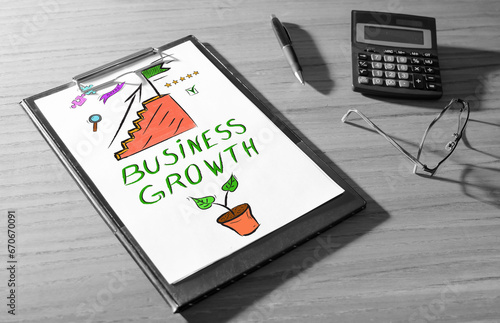 Business growth concept on a desk