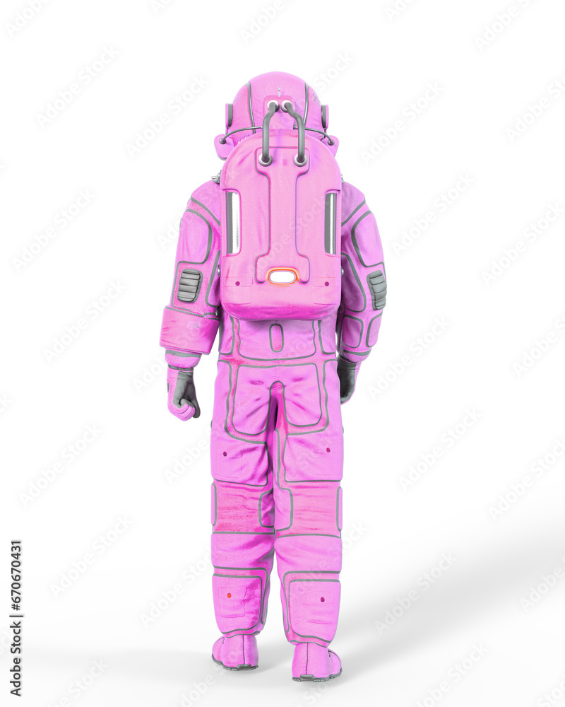 astronaut is standing up on rear view astronaut is standing up on rear view
