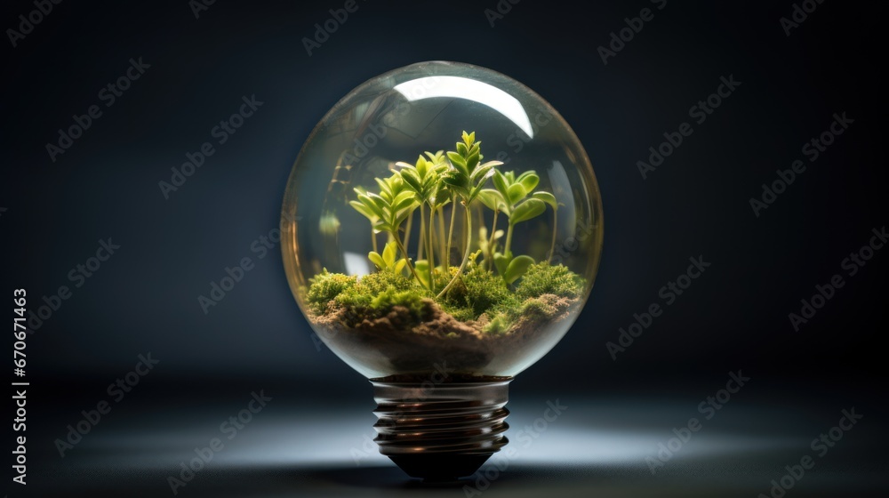 Earth Preservation A tiny globe within a light bulb Earth Preservation A tiny globe within a light bulb