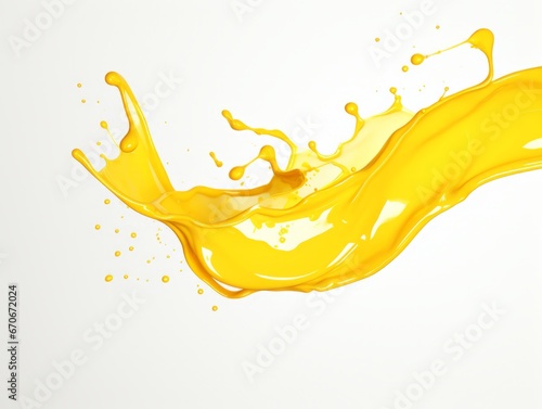 yellow paint splash on white background