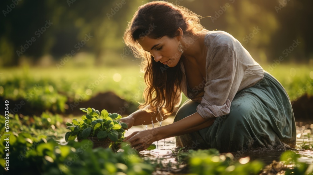 female gardener
