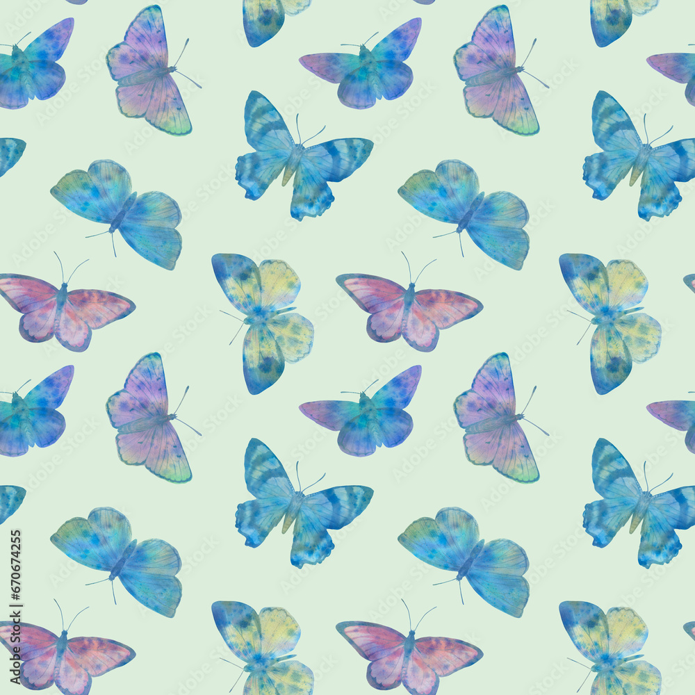 seamless pattern of multi-colored butterflies on a white background for wallpaper, print and wrapping paper. seamless pattern of multi-colored butterflies on a white background for wallpaper, print and wrapping paper.