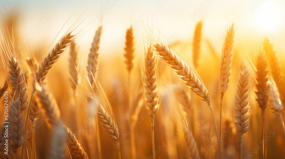 Wheat farm scenery wallpaper - ai generative Wheat farm scenery wallpaper - ai generative