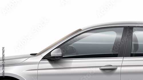 A car window template  featuring a model of a side window.
