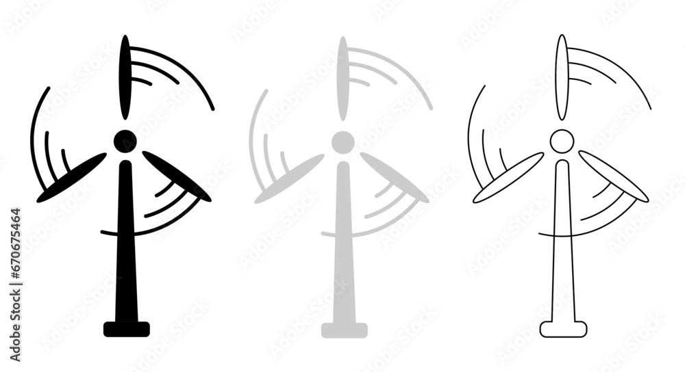 wind turbine on a white background wind turbine on a white background