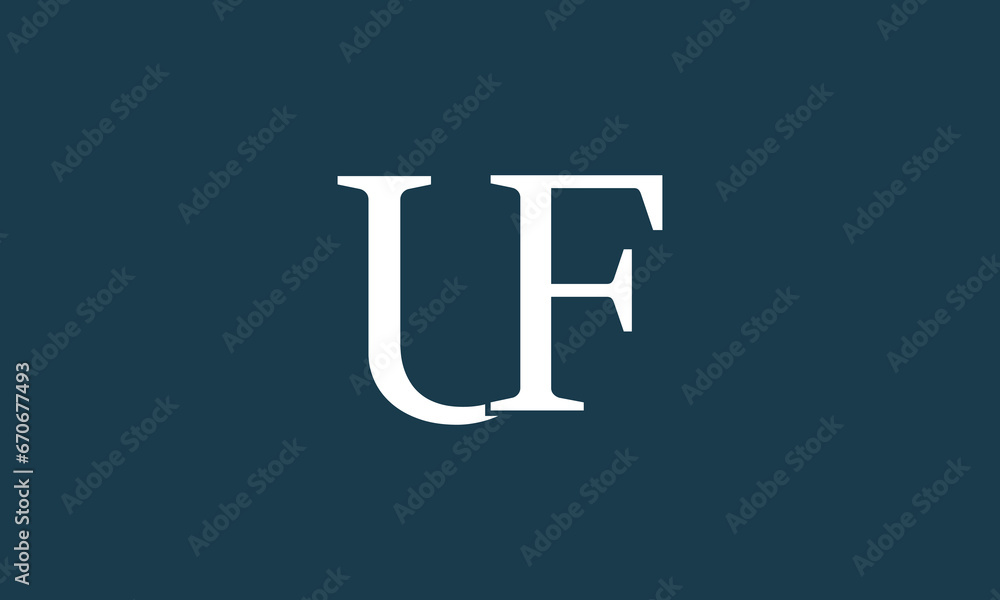 Alphabet letters Initials Monogram logo UF, UF Alphabet letters Initials Monogram logo UF, UF
