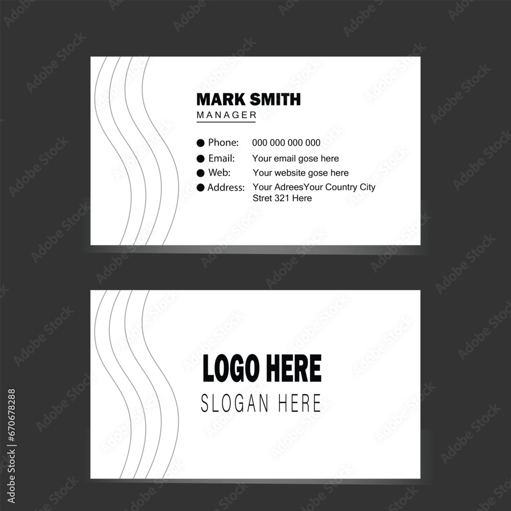Clean Business Card 2023, Minimal Business Card Design, Creative Business card   