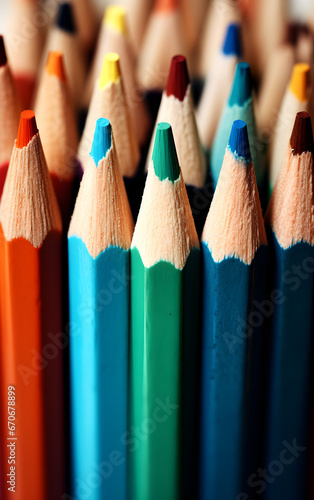 fond rempli de crayons de couleurs - format portrait
