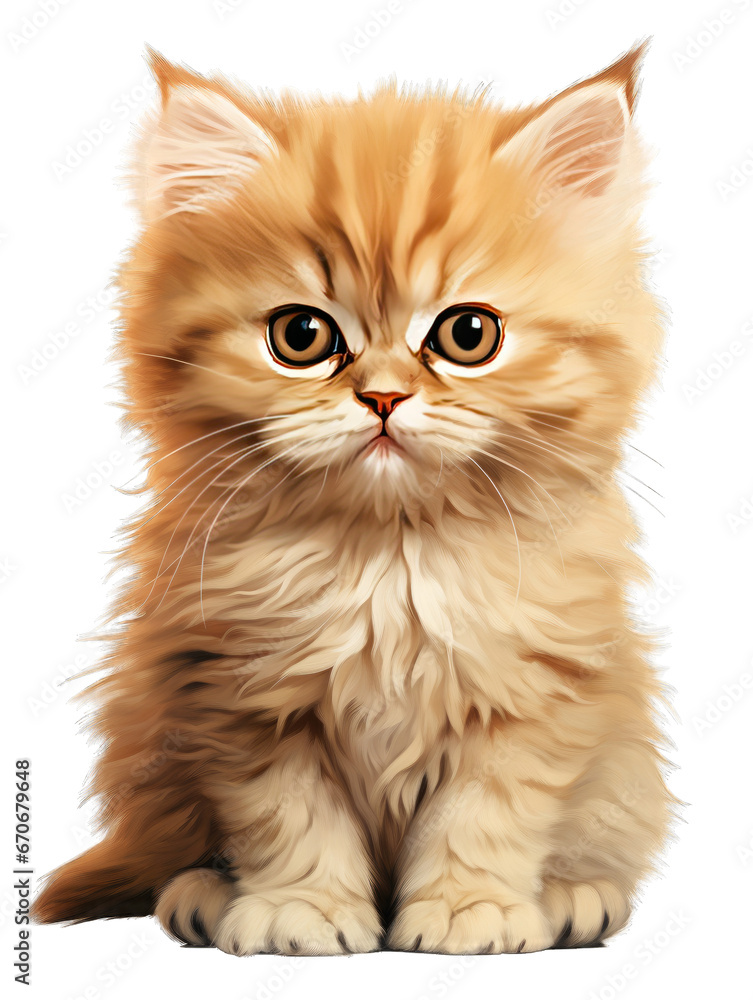 Cute Persian cat clipart