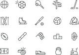Set of vector icons for different sports