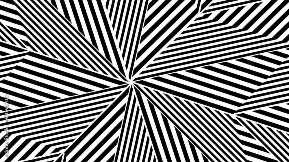 Abstract background with black and white stripes.Seamless loop video.Black pattern. Abstract background with black and white stripes.Seamless loop video.Black pattern.