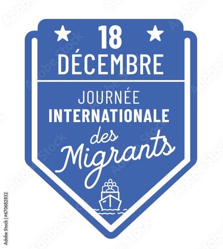 Journée internationale des migrants le 18 décembre