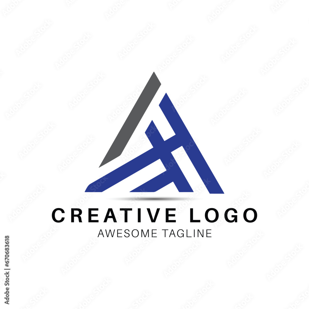 ATF letter triangle shape logo design icon - obrazy, fototapety, plakaty 