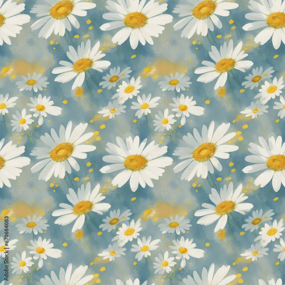 Obraz premium seamless watercolor floral abstract colorful wallpaper