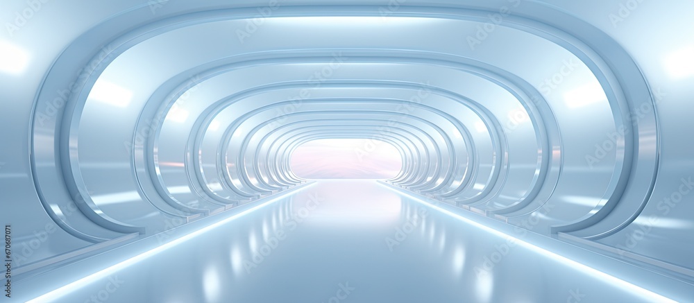 AI renders an empty corridor with interior architecture and openings AI renders an empty corridor with interior architecture and openings
