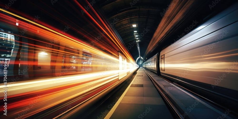 Train moving fast Train moving fast