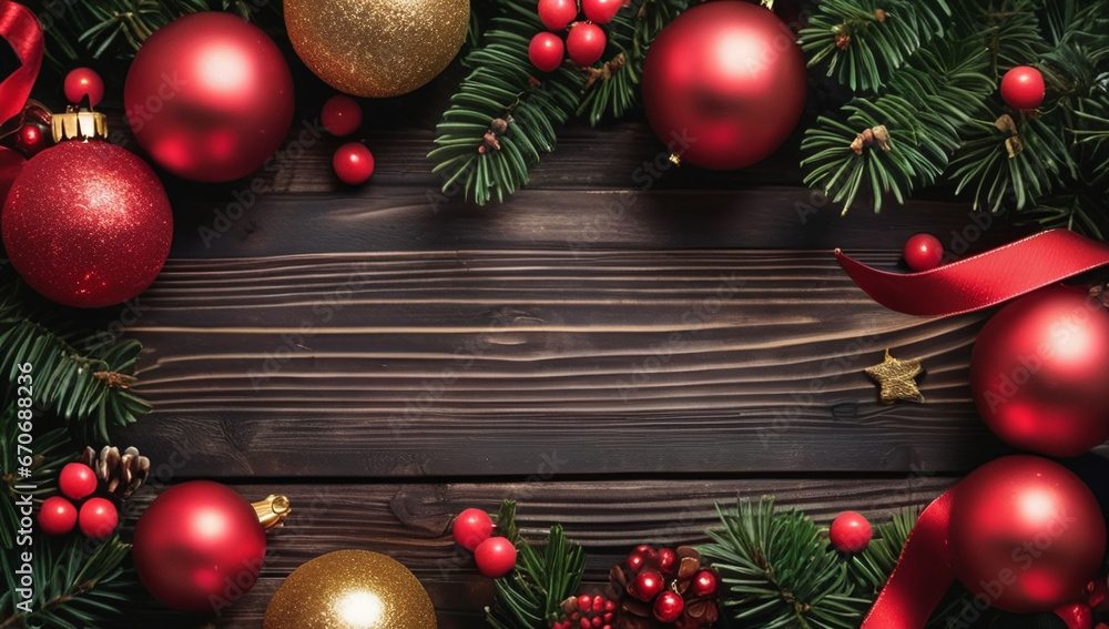 New Year and Christmas winter background with place for text New Year and Christmas winter background with place for text