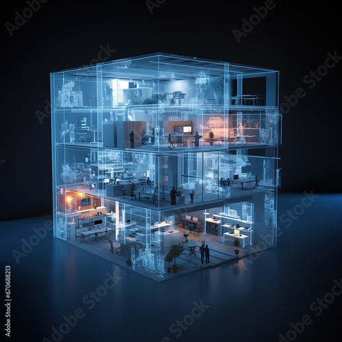3D X-ray of an office building