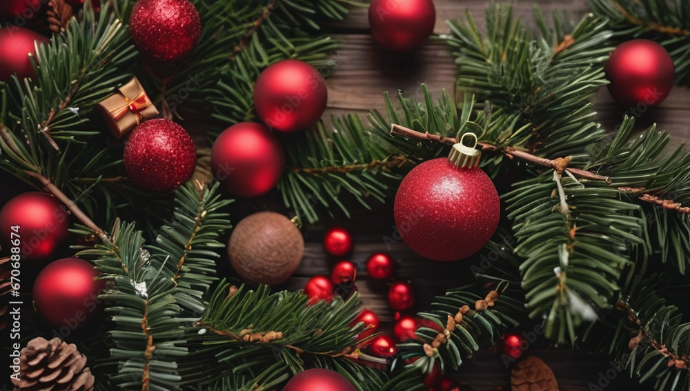 New Year and Christmas winter background with place for text New Year and Christmas winter background with place for text