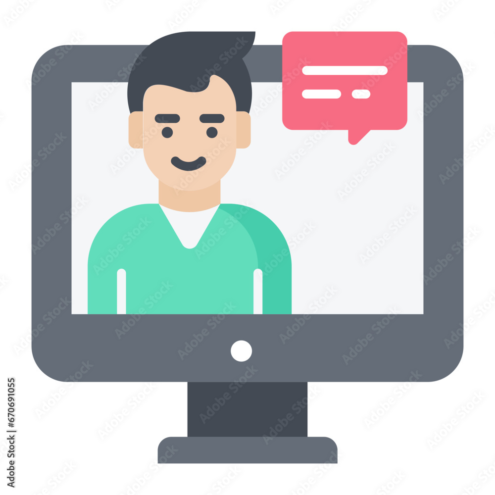 Live Talk Flat Icon