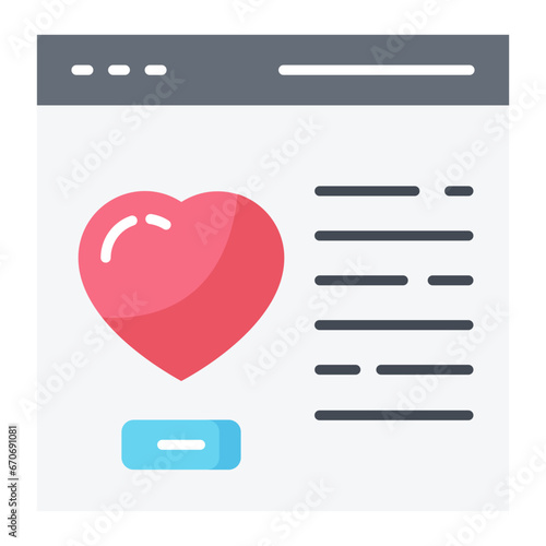 Online Dating Flat Icon