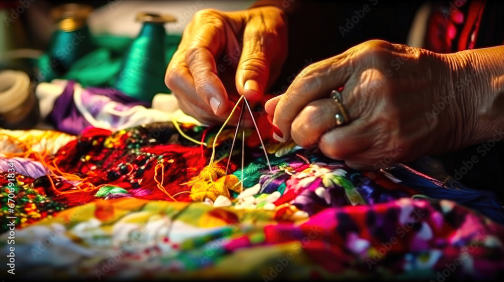 Textile Art Design Process and Craftsmanship of Sewing Materials Textile Art Design Process and Craftsmanship of Sewing Materials