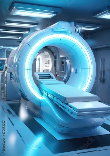 Professional mri ct scan for serious medical diagnosis at modern hospital. Generative Ai