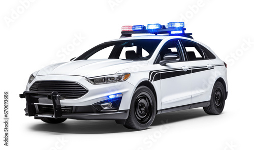 police car isolated on transparent background photo