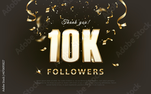Luxurious design gold for a thank you 10K followers.