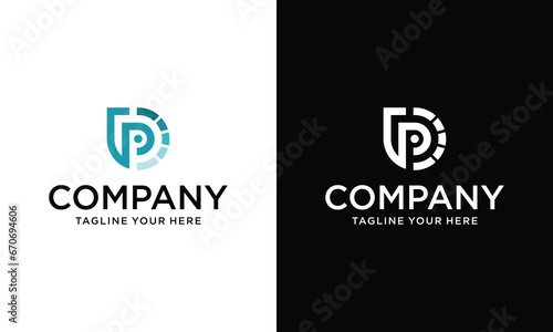 PD logo design , abstract letter PD logo . modern and creative logo design . vector illustration Pro Vector