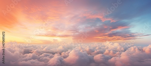 A stunning background image featuring vibrant clouds and a breathtaking sunset sky
